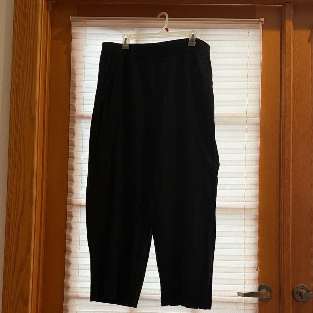 Old Navy Wide Leg High Rise Linen  Black Pants